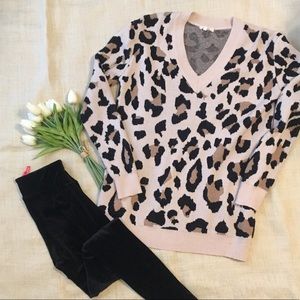 Animal Print Tunic Sweater